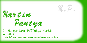 martin pantya business card